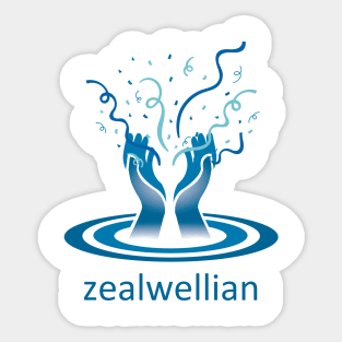 Be a zealwellian! (blue) Sticker